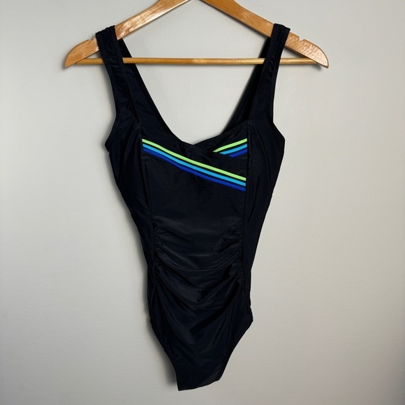 Alia Women's Black One Piece Swimsuit Size 10/30‎ Beach Vacation Bathing Suit - Picture 1 of 14